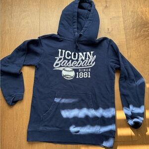 Fanatics UCONN Hoodie/ UCONN Baseball/ Navy blue w/white lettering. Size: S/P